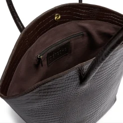 VIAMAJA Shopper croco i skind - Brown Clearance