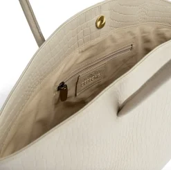 VIAMAJA Shopper croco i skind - Sand Best