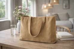 VIAMAJA Shopper Fløjl - Tan Outlet