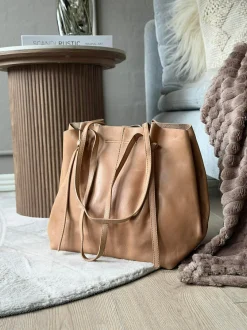 VIAMAJA Shopper i blød skindkvalitet - Sand Clearance