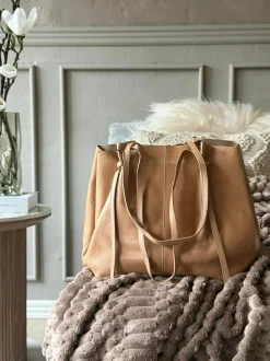 VIAMAJA Shopper i blød skindkvalitet - Sand Clearance