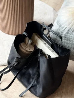 VIAMAJA Shopper i blød skindkvalitet - Sort Discount