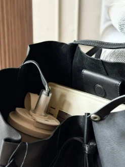 VIAMAJA Shopper i blød skindkvalitet - Sort Discount