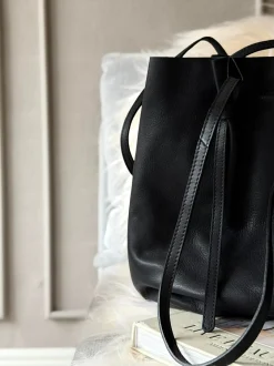 VIAMAJA Shopper i blød skindkvalitet - Sort Discount