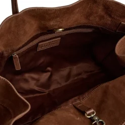 VIAMAJA Shopper i blødt ruskind - Cognac