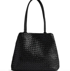 VIAMAJA Shopper i flettet skind - Black