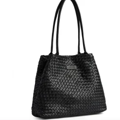 VIAMAJA Shopper i flettet skind - Black