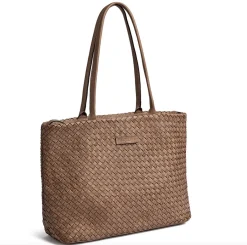 VIAMAJA Shopper i flettet skind - Dark taupe Sale