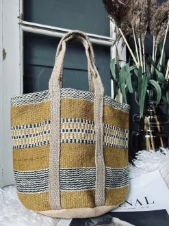 VIAMAJA Shopper i kraftig Jute - Sennep Outlet