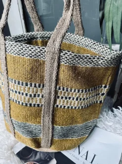 VIAMAJA Shopper i kraftig Jute - Sennep Outlet