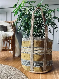 VIAMAJA Shopper i kraftig Jute - Sennep Outlet