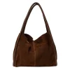 VIAMAJA Shopper i ruskind - Woodsmoke New