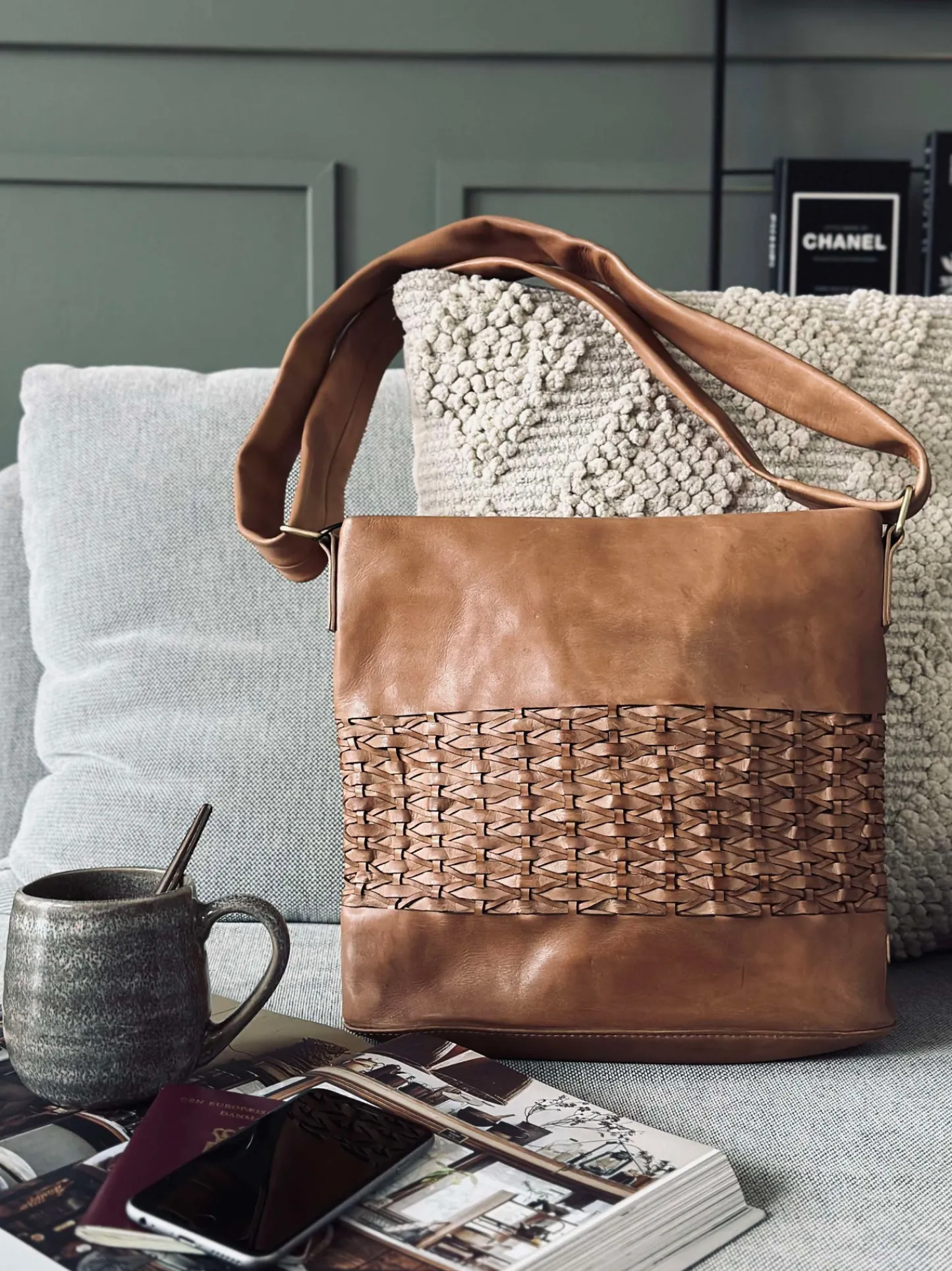 VIAMAJA Shopper Lux Handmade - Camel Best