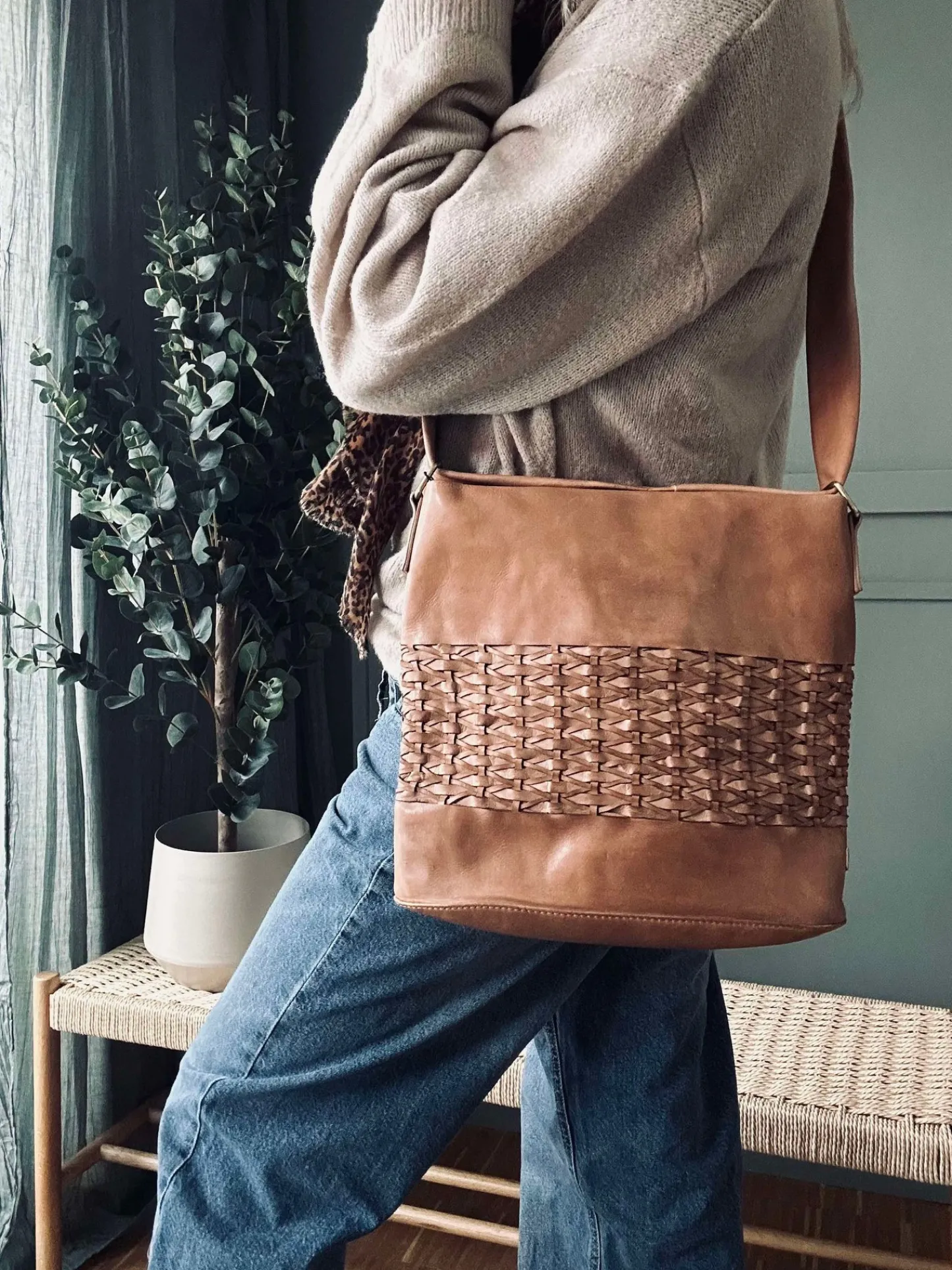 VIAMAJA Shopper Lux Handmade - Camel Best