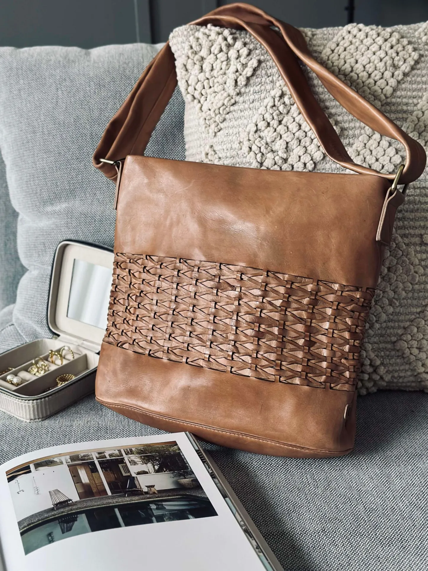 VIAMAJA Shopper Lux Handmade - Camel Best