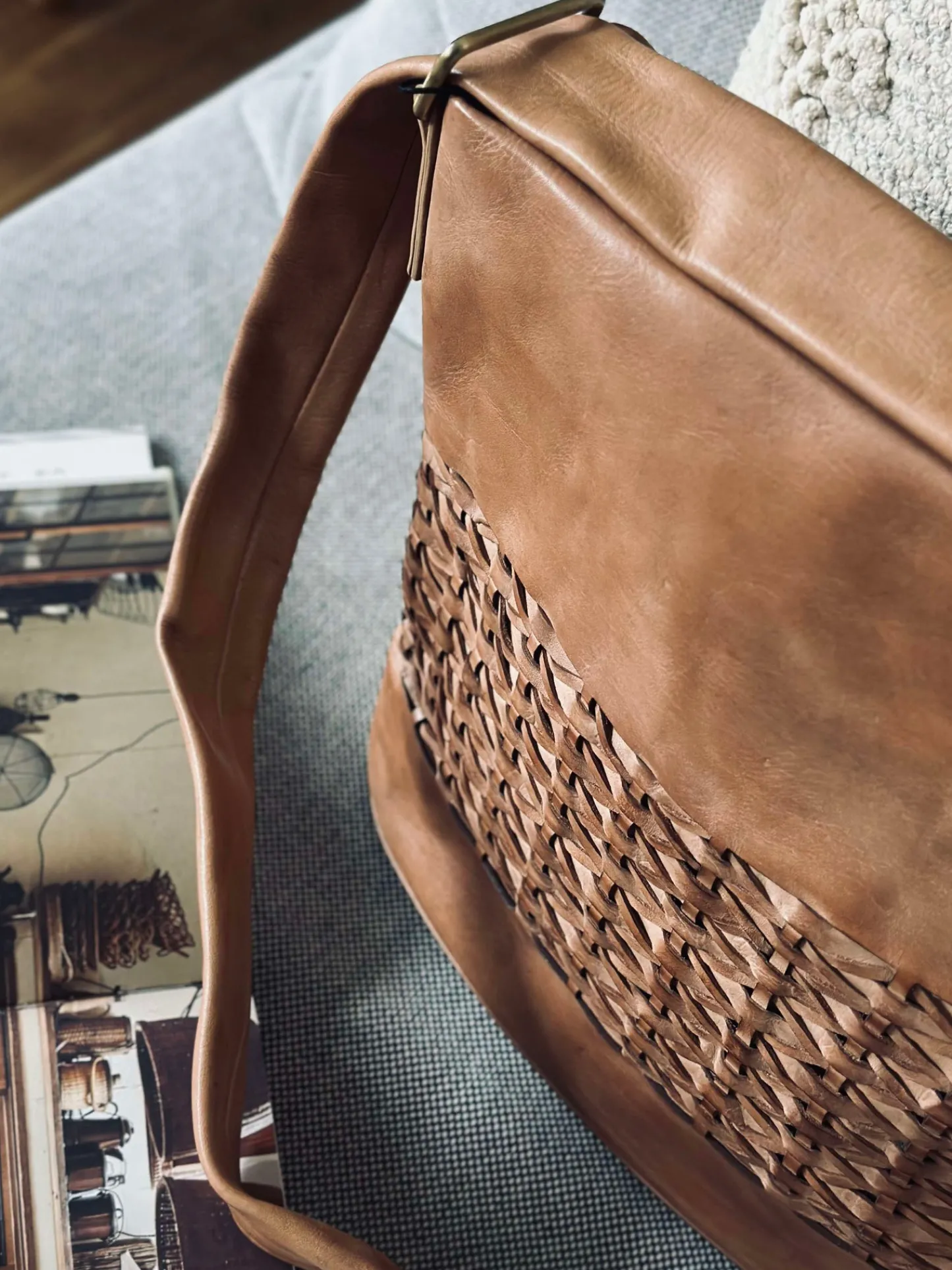 VIAMAJA Shopper Lux Handmade - Camel Best