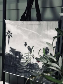 VIAMAJA Shopper m. motiv - grå mix Outlet