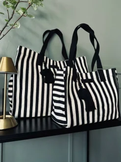 VIAMAJA Shopper STRIBE Canvas Small Discount
