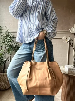 VIAMAJA Shopper XL i blød skindkvalitet - Sand Online