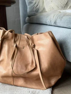 VIAMAJA Shopper XL i blød skindkvalitet - Sand Online