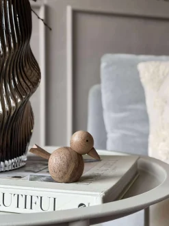 VIAMAJA Siddende Fugl - Amber Brun Lille Discount