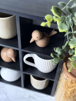 VIAMAJA Siddende Fugl - Amber Brun Lille Discount