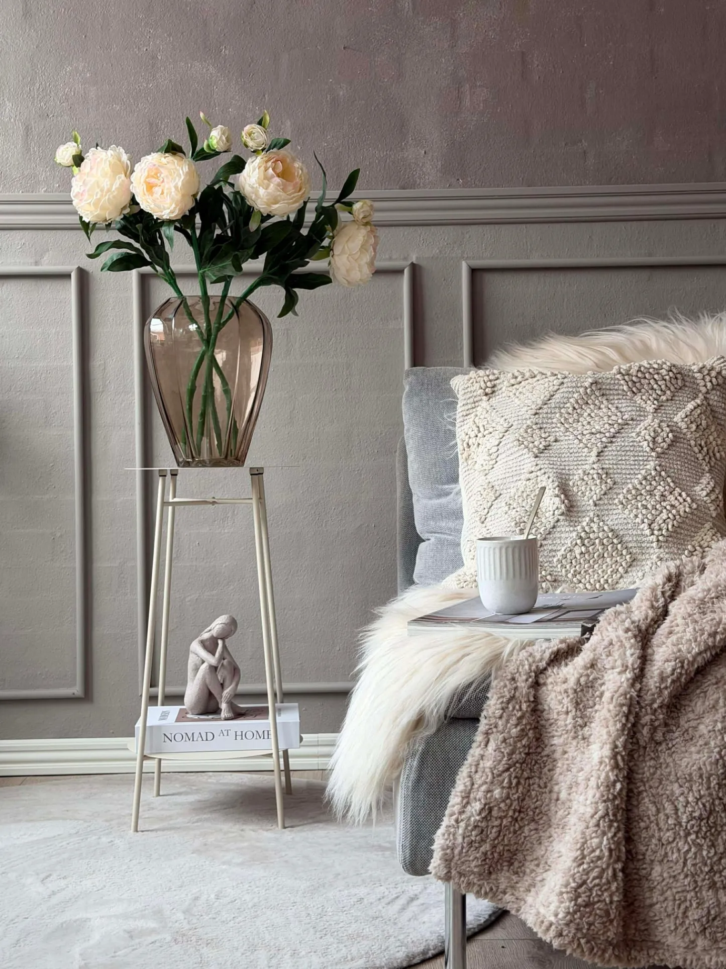 VIAMAJA Sidebord med hylde - Hvid Online