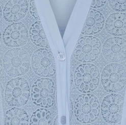 VIAMAJA Skjorte Celina med broderi – Blue Online