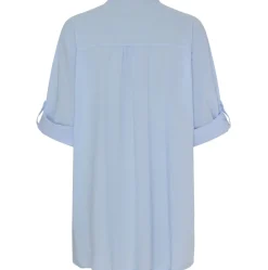 VIAMAJA Skjorte Celina med broderi – Blue Online
