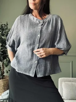 VIAMAJA Skjorte Nelly - Navy Sale