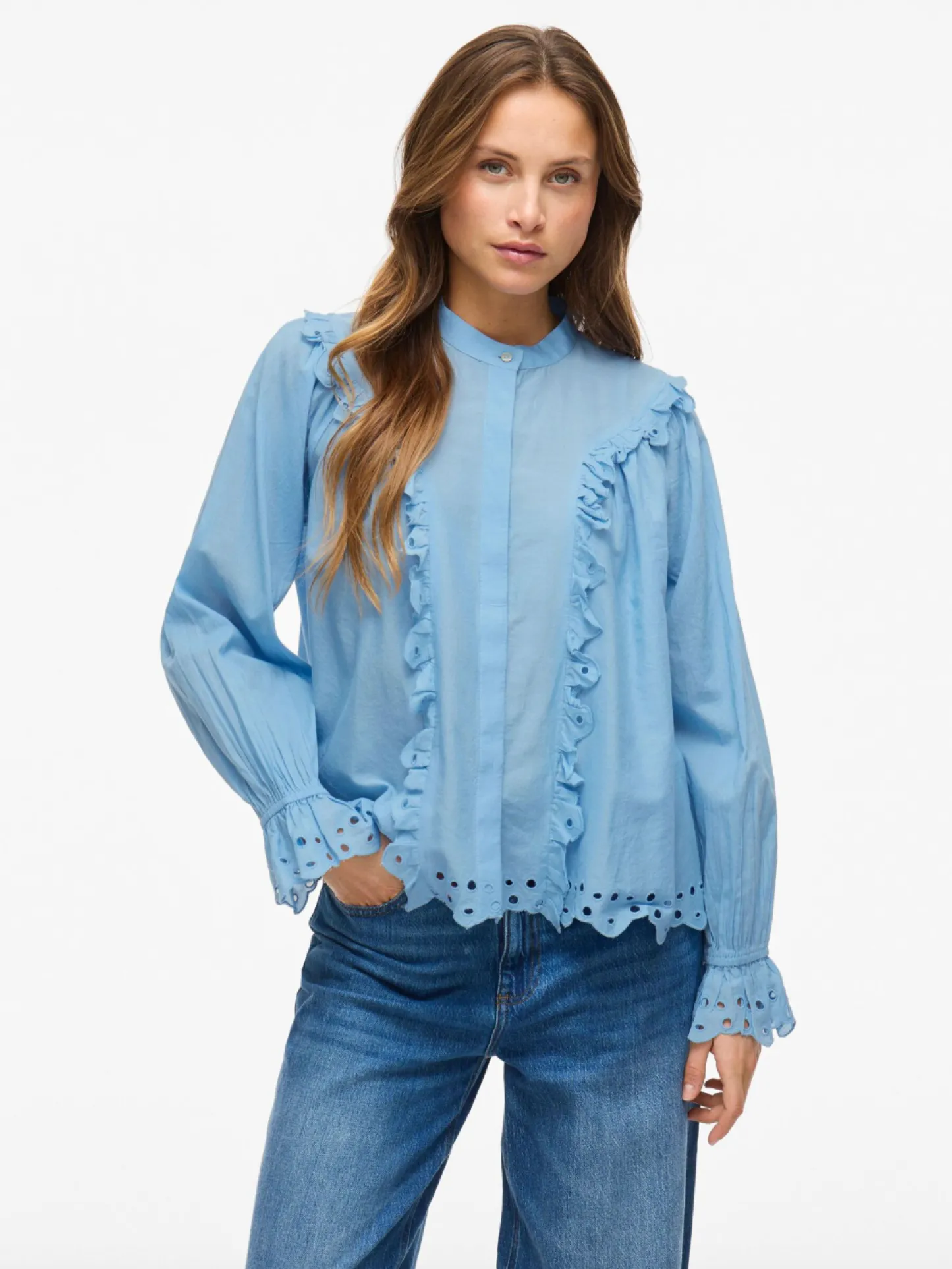 VIAMAJA Skjorte Sally blue Hot