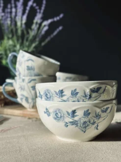VIAMAJA Skål Flora Blå New