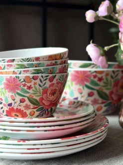 VIAMAJA Skål flower melamin Outlet
