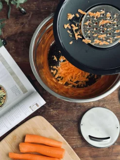 VIAMAJA Skål med snittelåg - Rustfrit stål Hot