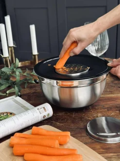 VIAMAJA Skål med snittelåg - Rustfrit stål Hot