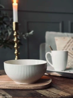 VIAMAJA Skål Riflet - Porcelæn Hot
