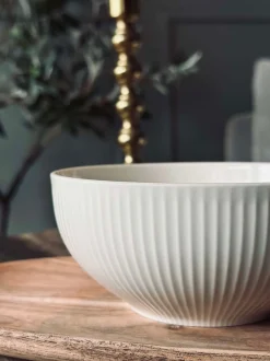 VIAMAJA Skål Riflet - Porcelæn Hot