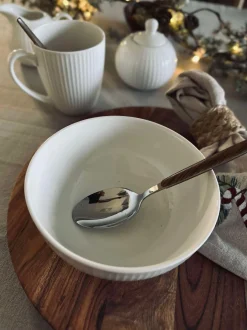 VIAMAJA Skål Riflet - Porcelæn Hot