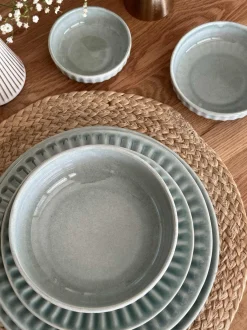 VIAMAJA Skål VIGA strib stentøj - Mint flere størrelser Hot