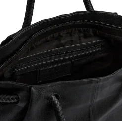 VIAMAJA Skuldertaske med smuk fletrem - Black Sale