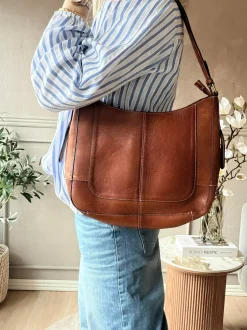VIAMAJA Skuldertaske Neri Small - Walnut Sale