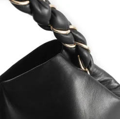 VIAMAJA Skuldertaske SALLY Black / Gold Discount