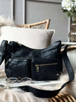 VIAMAJA Skuldertaske Sienna - Black gold