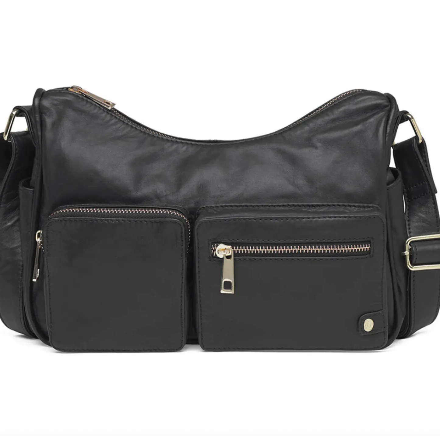 VIAMAJA Skuldertaske Sienna - Black gold