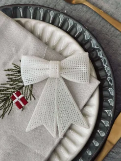VIAMAJA Sløjfe glitter - White Discount