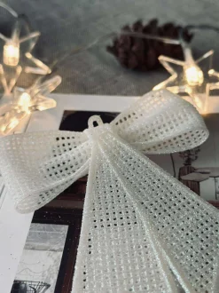 VIAMAJA Sløjfe glitter - White Discount