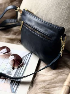 VIAMAJA Smuk læder clutch - LADY Midnight Blue