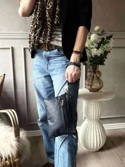 VIAMAJA Smuk læder clutch - LADY Midnight Blue
