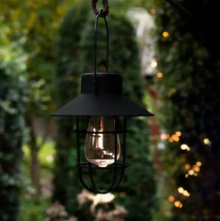 VIAMAJA Solar lampe med ophæng - Sort Outlet