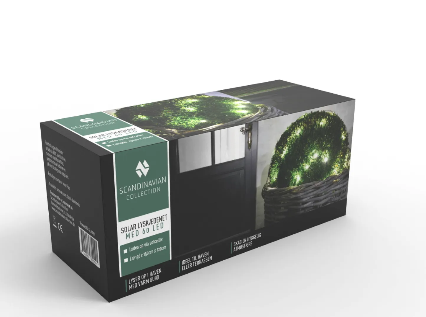 VIAMAJA Solar lyskædenet m. 60 LED New